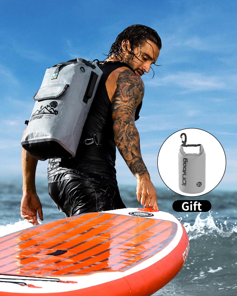 IDRYBAG Dry Bag Backpack Waterproof Floating 20L/30L/40L, Dry Bags Waterproof Backpack for Men, Dry Sack Waterproof Bag Kayak - Image 2